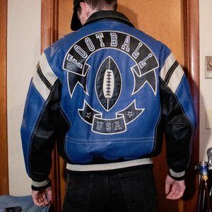 Vintage Michael Hoban footbal leather jacket